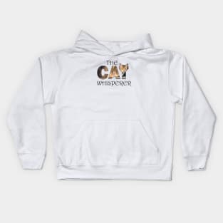 The Cat Whisperer - beige tabby cat oil painting word art Kids Hoodie